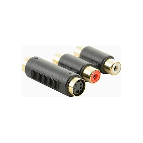 S-video lotus female AV to SV adapter 2RCA female + S female terminal audio and video conversion plug free shipping