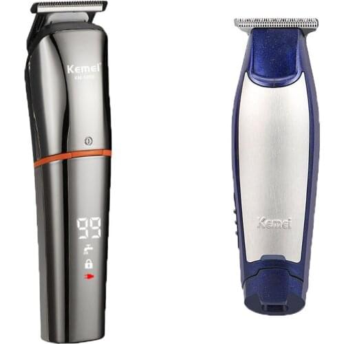 KEMEI Electric Hair Trimmer Cordless USB Rechargeable Hair Clipper Professional Barbershop Hair Cutting Machine LCD Display 43K