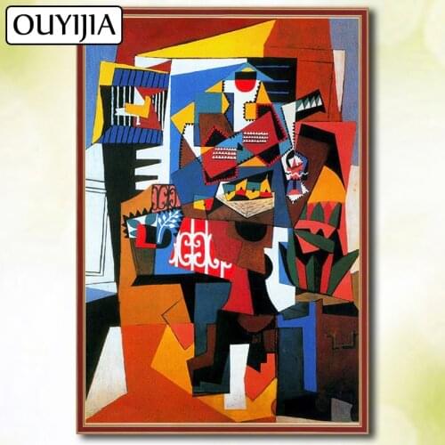 5D DIY Picasso Abstract OUYIJIA Diamond Painting Full Square'Bird Cage'Diamond Mosaic Embroidery For Sale Picture Of Rhinestones