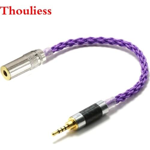 Thouliess HIFI 2.5mm TRRS Balanced Male to 4.4mm Balacned Female Silvar Plated Audio Adapter Cable For AK240 AK380 AK320