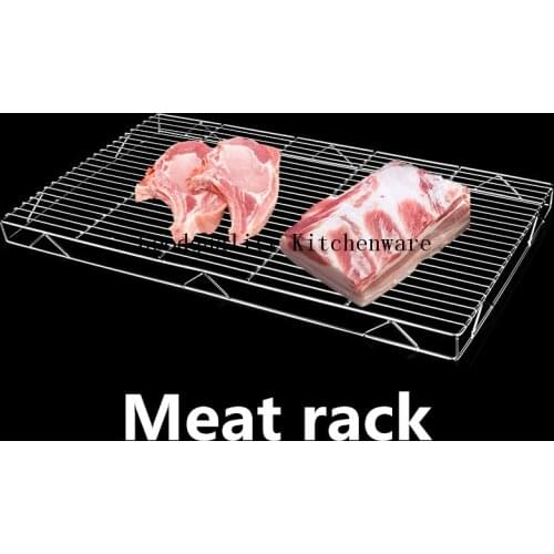 Stainless Steel square big large meat rack BBQ Grill Wire Mesh Home Roast Nets Bacon Grill Tool Iron Net Non-stick Barbecue tool