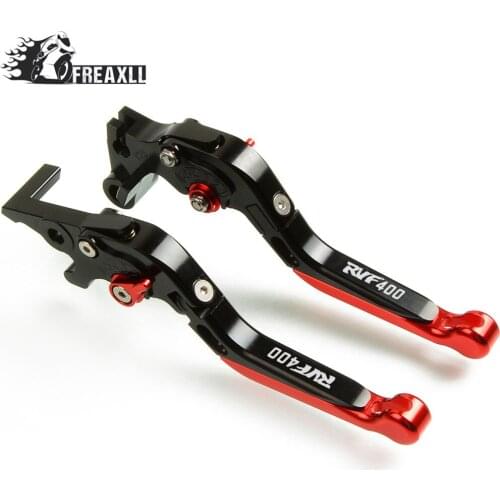 CNC Aluminum Motorcycle Handlebar Grip Brake Clutch Levers Adjustable Folding Extendable For Honda RVF400 RVF 400 1994 1995 1996
