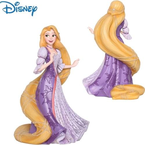 Disney Genuine Rapunzel Action Figure Resin Model Cute Princess Anime Figures Dolls Ornaments Collection Model Toys Boxed Gifts