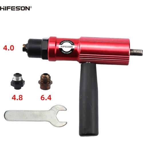 LA8 6.4MM Nozzle Electric Rivet Gun 8MM Conversion Head Pull Rivet Gun Nail Rivet Electromechanical Drill 4.0mm-6.4mm