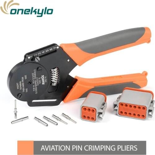 IWD-16 Solid Barrel pins plug spring terminal Cable Crimper 18/16/14 AWG Aviation Hand Tools Crimping Plier