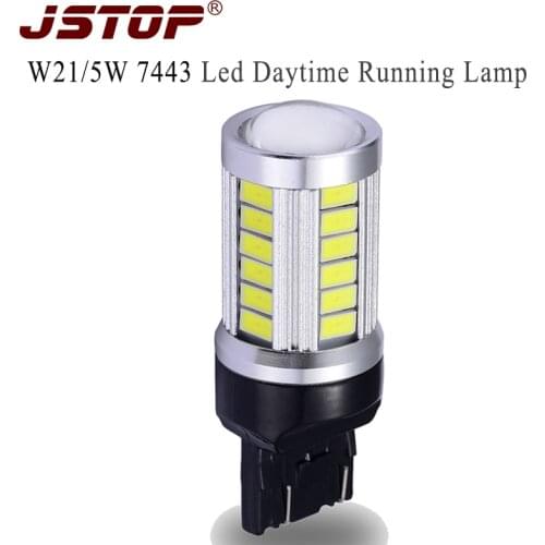 JSTOP T20 w21/5w led Daytime running lamp 7443 bright day bulbs DRL lights Car led 12-24V high quality led Daytime Running Lamp