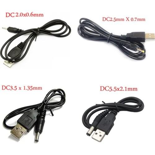 10pcs USB to DC2.0x0.6mm DC2.5x0.7mm DC3.5x1.35mm DC5.5x2.1mm Power Cable For Mobile,routers,USB lights,USB fans,radiators,etc