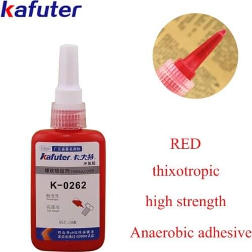 Kafuter K-0262 50g metal thread locking agent anaerobic adhesive high strength screw thread antirust glue