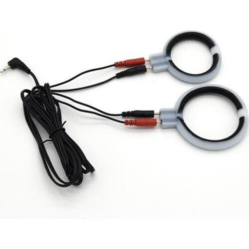 Electric Shock Penis Ring Cock Rings Climax Sex Toys for Men Male Therapy Massager Penis Physiotherapy Ring Medical Themed Toys