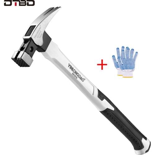 DTBD Magnetic Claw Hammer for Woodworking Automatic Nail Suction Hammer Multifunction Non-slip Shockproof Steel Hammer Hand Tool