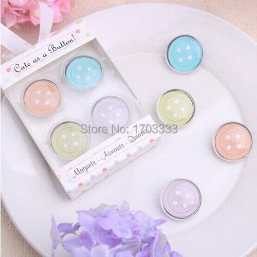 Cute As A Button Refrigerator Magnet 100SET/LOT WEDDING favor gift For guest Free shipping
