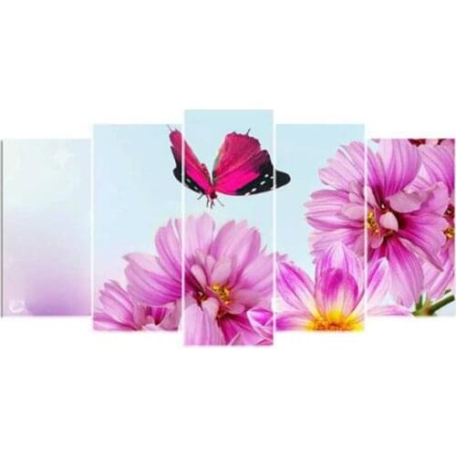 5PCS diamond embroidery butterfly flower diamond painting Cross Stitch full Square drill Rhinestone gift 20x30x2 20x40x2 20x50x1