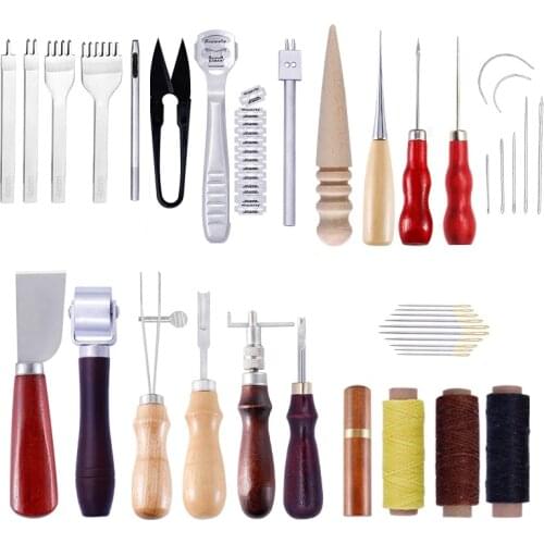 KAOBUY 1Set Complete Practical Leather Craft Tools Set With Various Accessories For Leather Making
