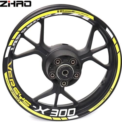 New high quality Fit Motorcycle Wheel Sticker stripe Reflective Rim For Kawasaki VERSYS 300 VERSYS x300