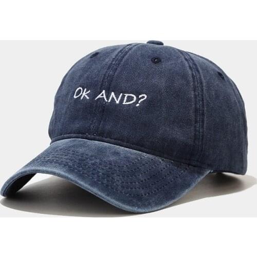 OK AND Washed Cotton Baseball Cap Hip Hop Outdoor Sports Vintage Snapback Hat Streetwear Hiphop Cap Retro Trucker Bone Dropship