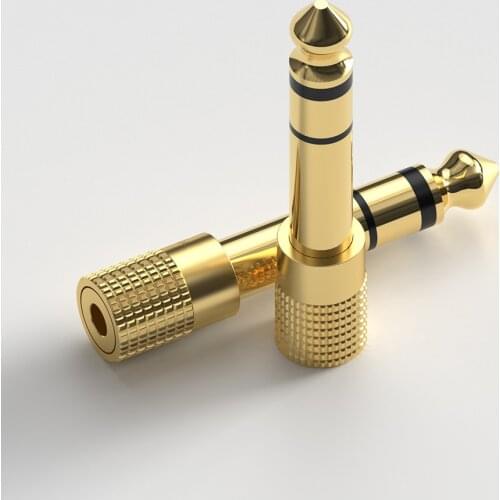 6.5MM Male to 3.5MM Female Jack Plug Audio Headset Microphone Guitar Recording Adapter 6.5 3.5 Converter Aux Cable Gold Plated