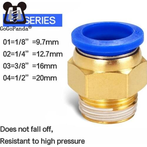 Pneumatic Quick Joint Of Tracheal Fast Plug Thread Through PC12-02 PC14-03 PC16-06 Series