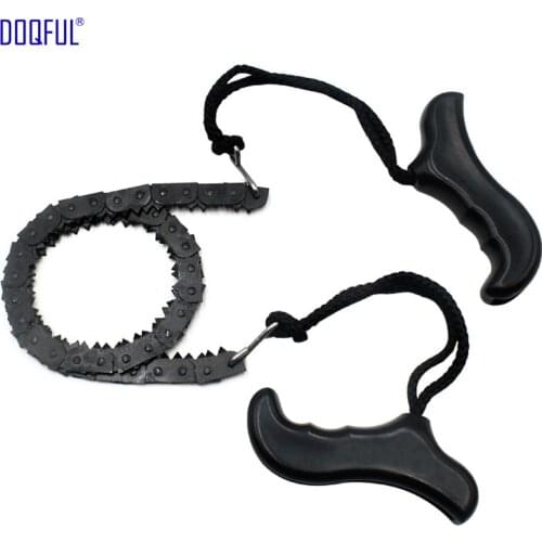 Outdoor Portable Chain Saw Survival Emergency Wilderness Sharp Sawtooth Ferromanganese Practical Camping Hiking Hunting Cut Wood