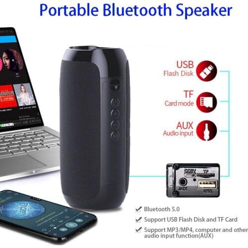 Portable Wireless Bluetooth Speaker Bass Column Waterproof Outdoor HIFI Stereo Amplifier Support USB AUX TF Subwoofer Loudspeake