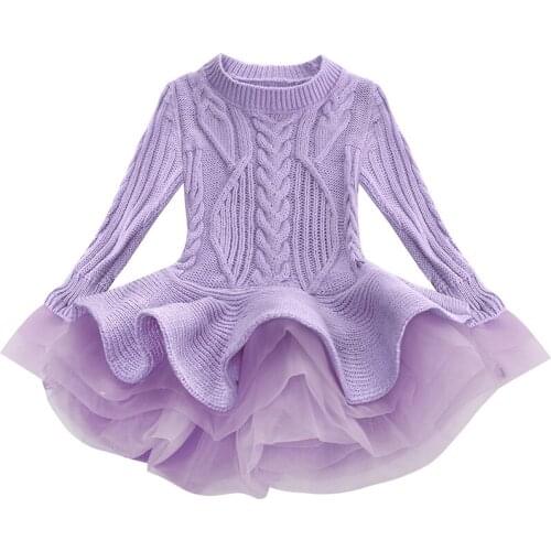 Infant Baby Spring Winter Princess Girls Autumn Chiffon Tutu Dress Children Christmas Vestidos Clothing Kids Sweater Outerwear