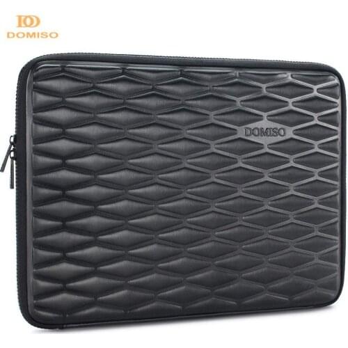 DOMISO 10 13 14 15.6 Inch Shockproof Waterproof Laptop Sleeve Lightweight Soft EVA Tablet Case Notebook Bag for Laptops Black