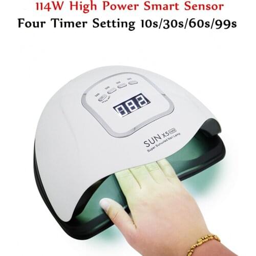 114W SUN X5 MAX UV LED Lamp for Manicure Nail Lamps Nail Dryer for Curing UV Gel Varnish Nail Tools With Sensor LCD Display