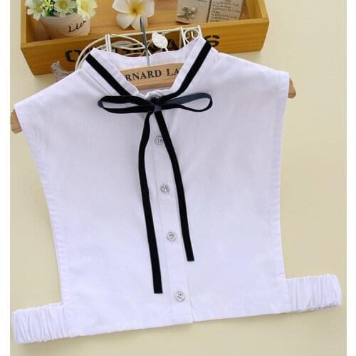 YSMILE Y Fashion Bow Ties Fake Collars Spring and Summer Vintage Shirts False Collars Blouse Top Women Clothes Accessories