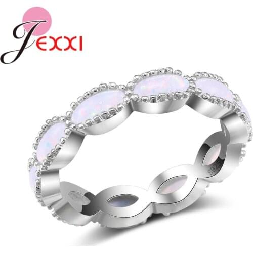 Hot Sale Women Wedding Engagement Rings Best Quality Opal Women Girl Wedding Dance Party Accessories High Quality