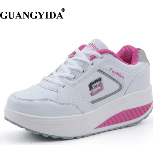 2017 Women sneakers walking shoes Slimming platform shoes women Fitness women shoes drop shipping st41