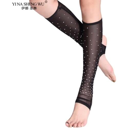 Belly Dance Accessories Professional Dance Socks Lace Cotton Foot thong Women Protector Long Socking for Oriental Dress 1 Pair