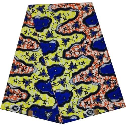 2019 best quality veritable nigerianPrinted in fabric African wax block 100% cotton 6yards nice design for african woman V-L 552