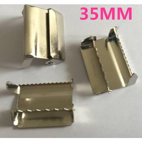 50 PCS/LOT)) 3.5cm (35mm)Silver Metal Suspenders Strap Accessories Ribbon adjustment buckles Craft Sewing materials
