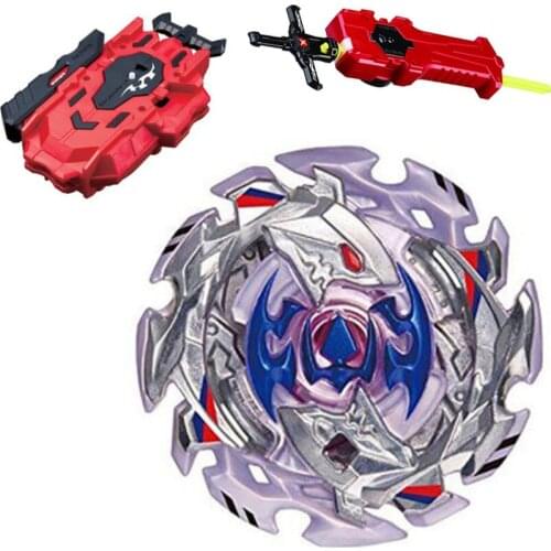 B-111 04 RARE Zet / Z Achilles Burst Spinning Top BOOSTER + LR RED Launcher and Sword Launcher
