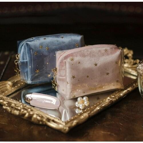 Velvet Cosmetic Bag Portable Makeup Case Organizer Large Capacity Travel Toiletry Pouch Washing Makeup Organizer Beauty Case