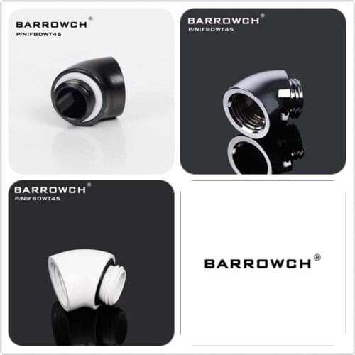 Barrowch PC water cooling Fittings 45 degree tube connector pipe Adapter( Male to Female),water cooler FBDWT45