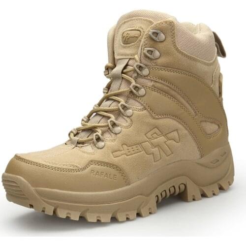 Safety Work Shoes Men Women High Top Army Combat Boot Durable Anti-Slip Rubber Sole Outdoor Tactical Military Boots Casual Shoes