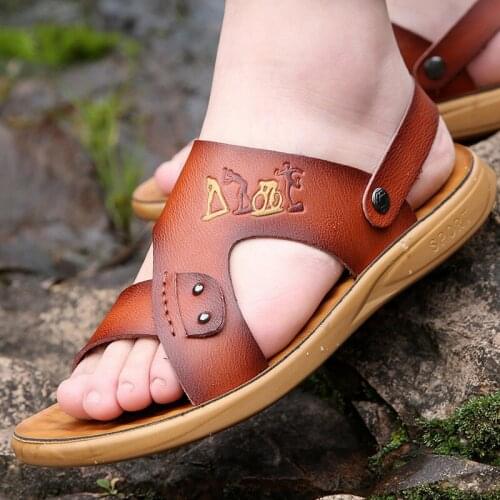 Breathable back-strap chaussure homme casual basic sandals men shoes summer plus size slip-on male slippers shoes mens sandals