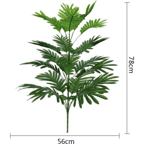 82CM 61CM 24 Head Large Artificial Plants Palm Tree Green Plastic Monstera Ground Fake Coconut Tree Living Room Office Home Deco