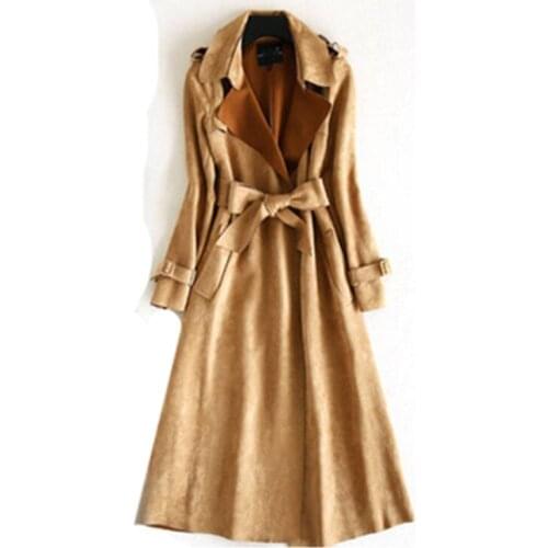 Женские замшевые тренчи JQNZHNL China At AliExpress