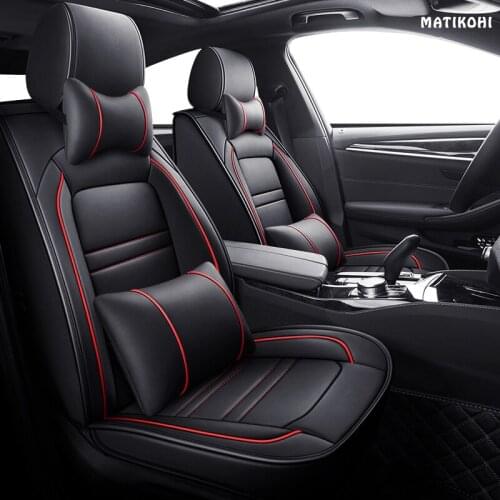 MATIKOHI leather car seat cover set For lada 2114 granta xray vesta sw cross kalina kalina accessories covers for vehicle seats