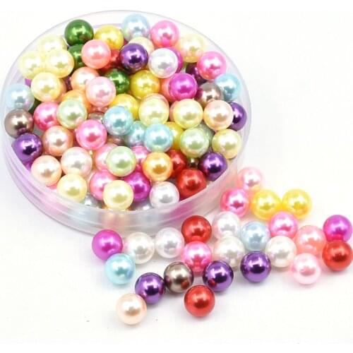 3 4 6 8 10mm 28 Colors No Hole Round Pearls Resin Imitation Charms Jewelry Bead Without Holes for DIY Craft Scrapbook Decoration