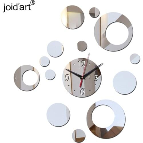 Hot sale acrylic mirror stickers watch diy wall clock clocks Home Decoration design Quartz Living Room