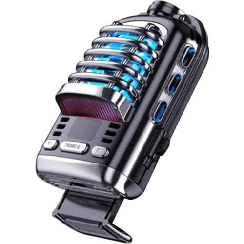 Mobile Phone Cooler with Cooling Function for Semiconductors USB Game Cooler for 4 to 6.7 Inch Cell Phone Black