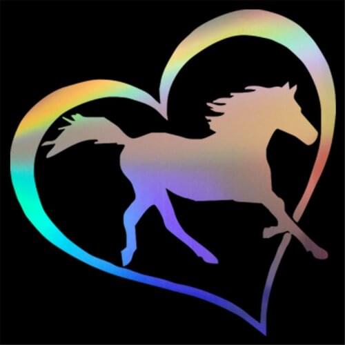 Heart Design Horse Wall Home Glass Window Door Car Sticker Laptop Auto Truck