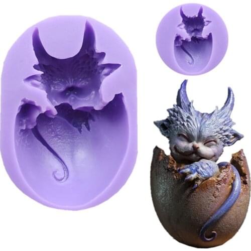 Newest Dragon Baby Dinosaur Cake Silicone Mold Fondant Mold DIY Cake Decorating Tools Sugarcraft Chocolate Mold1598-100