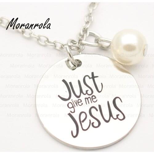 New arried"Just give me Jesus "Copper necklace Keychain charm, Inspirational Jewelry Christian charm