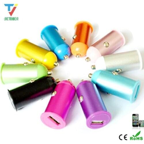 Wholesale High Quality Newest 2.1 A Mini Car Charger for Iphone 7 6 Plus 5 for Ipad 2/3/4/mini HTC XiaoMi Free DHL 50pcs/lot