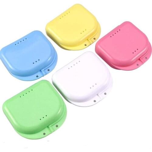 Plastic Denture Box Container Orthodontic Retainer False Teeth Protective Dental Case Dental Supply LX8515