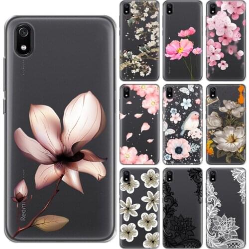 Sexy Retro Floral Soft TPU Case Cover For Xiaomi Mi 9 SE 9T 8 Pro 5X A1 6X A2 A3 Redmi K20 7 Y3 5 Plus Note 4 4X 5 6 7 8 Pro