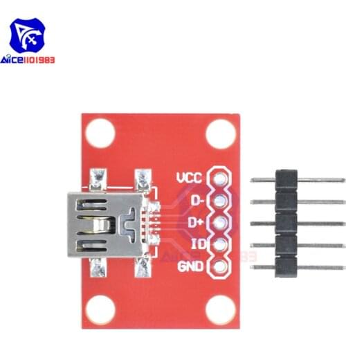 Mini USB Breakout Board Power Charging Converter Module with Pin